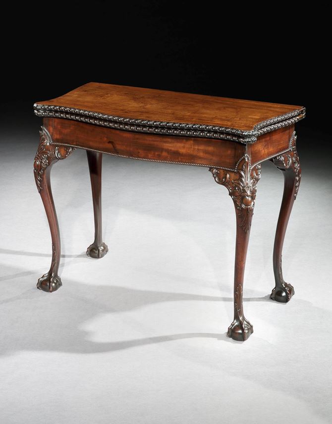A mahogany card table with needlework playing surface | MasterArt